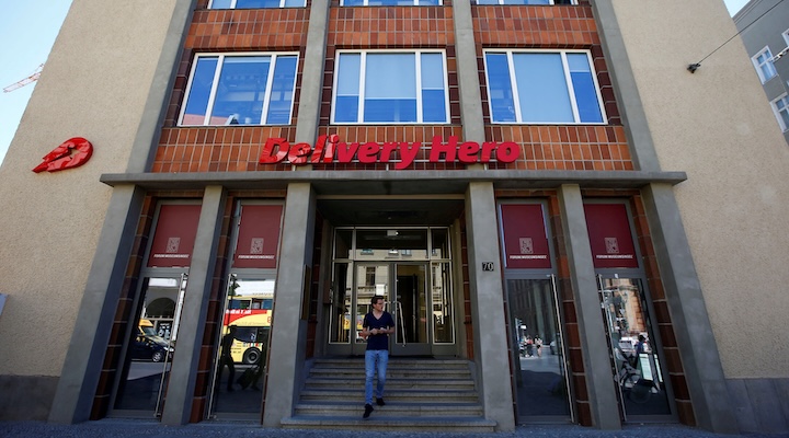 The Delivery Hero headquarters is pictured in Berlin