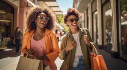 happy shoppers