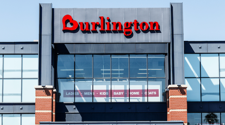An exterior shot of a Burlington store.