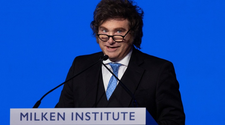 Javier Milei at Milken Institute.