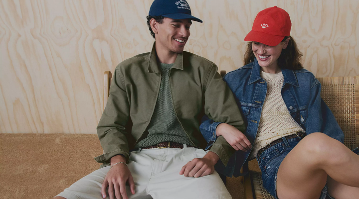 a couple in Levi's clothes