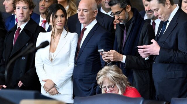 Tech leaders at Trump inauguration.