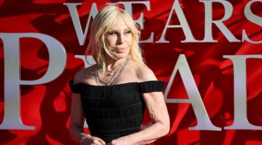 Donatella Versace attends the "The Devil Wears Prada 2" European premiere in London