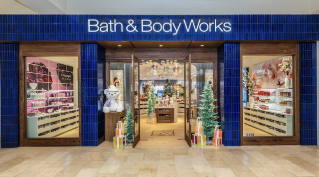 An exterior shot of Bath & Body Works new ‘Feel Good’ concept store in North Carolina.