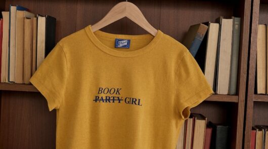A yellow T-shirt from the Madewell x NYPL collection.